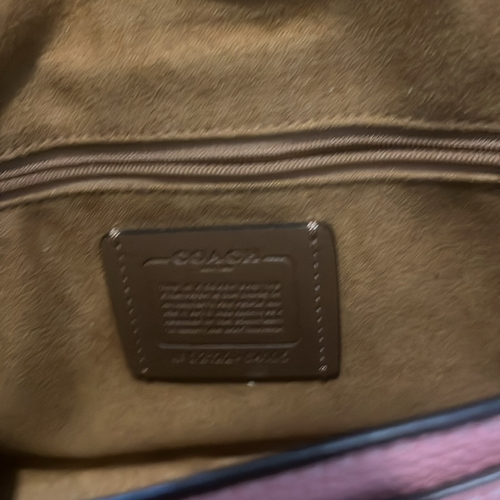 Coach Georgia colorblock Pink and Green Whipstitch Shoulder Bag - Picture 7 of 8